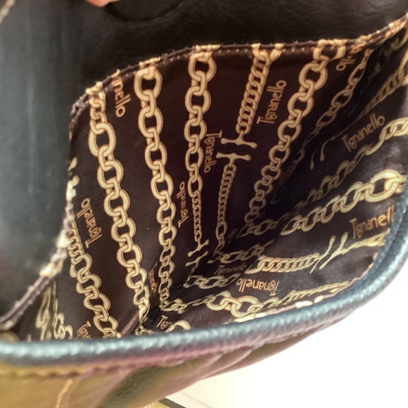 $20 Tignanello Leather Crossbody Bag. Black 24” drop strap. - Picture 5 of 11